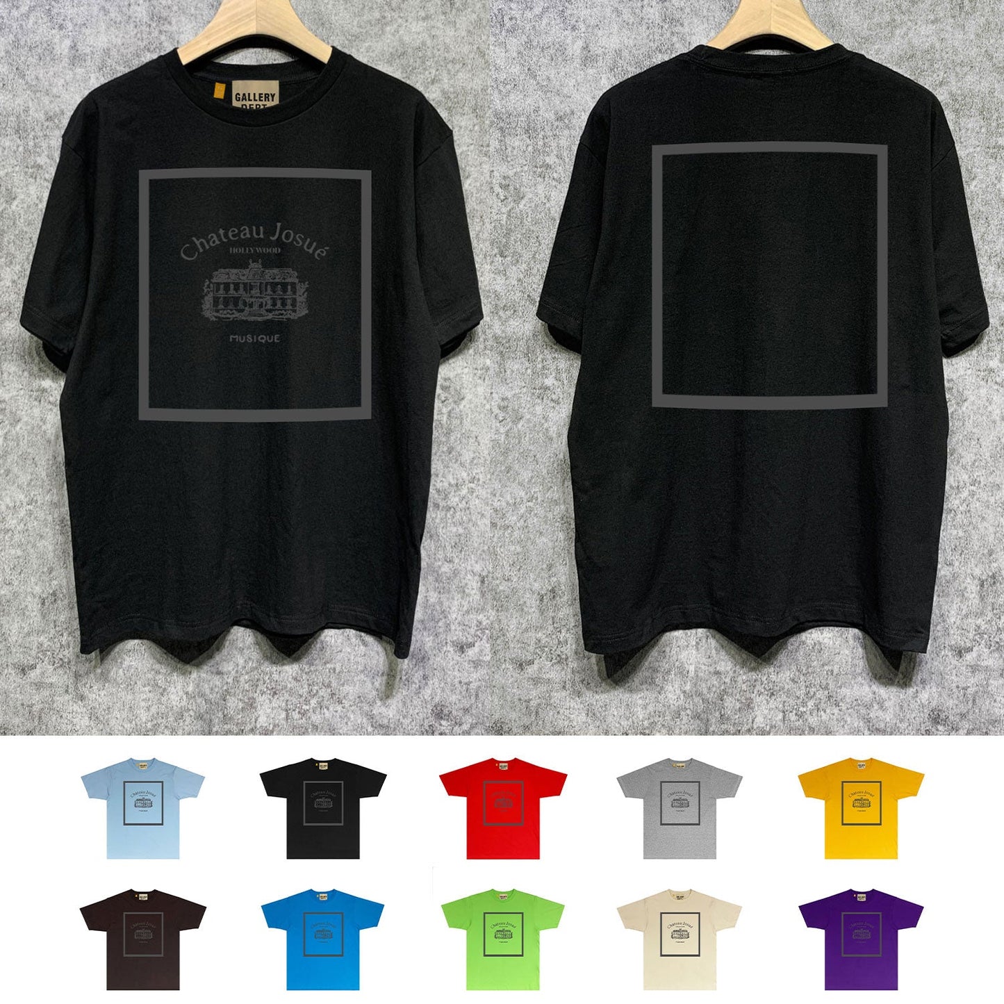 Gallery Dept T Shirt Retro Printed Loose Short-Sleeved Shirt