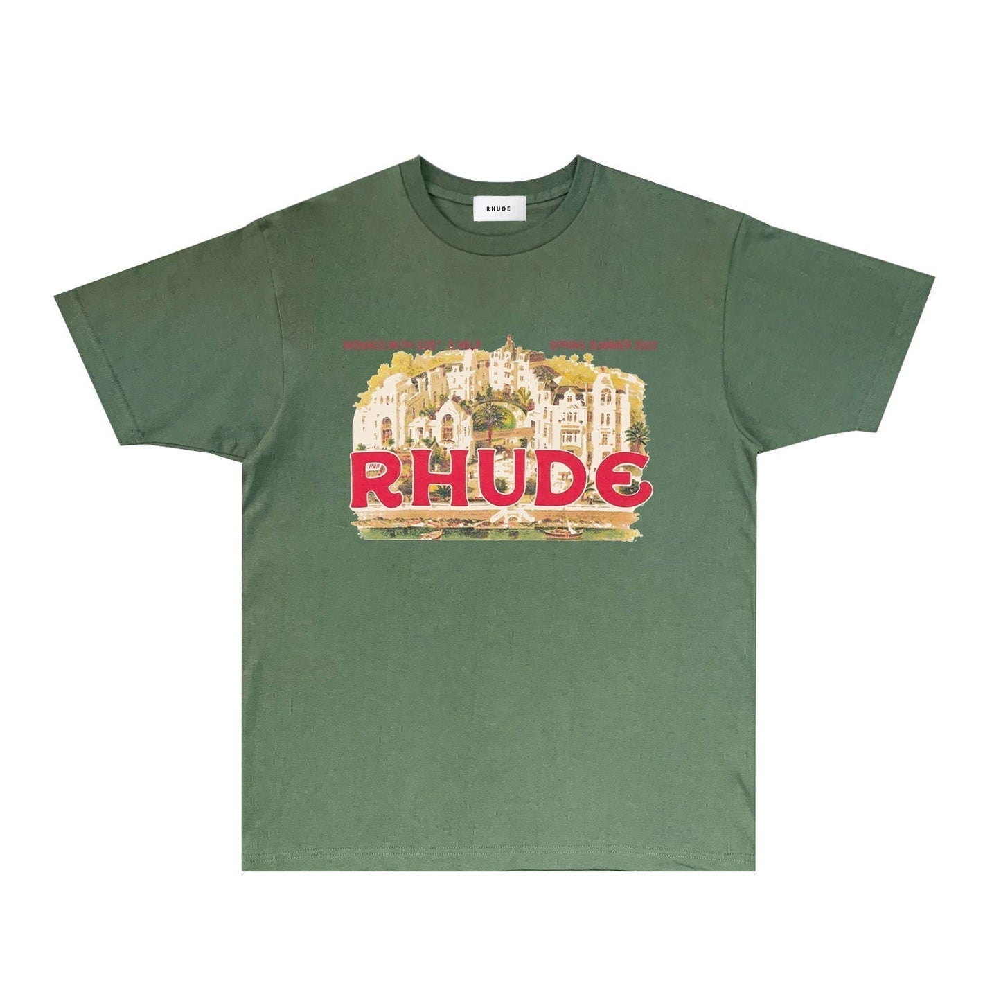Rhude T-shirts Printed Trendy Pure Cotton