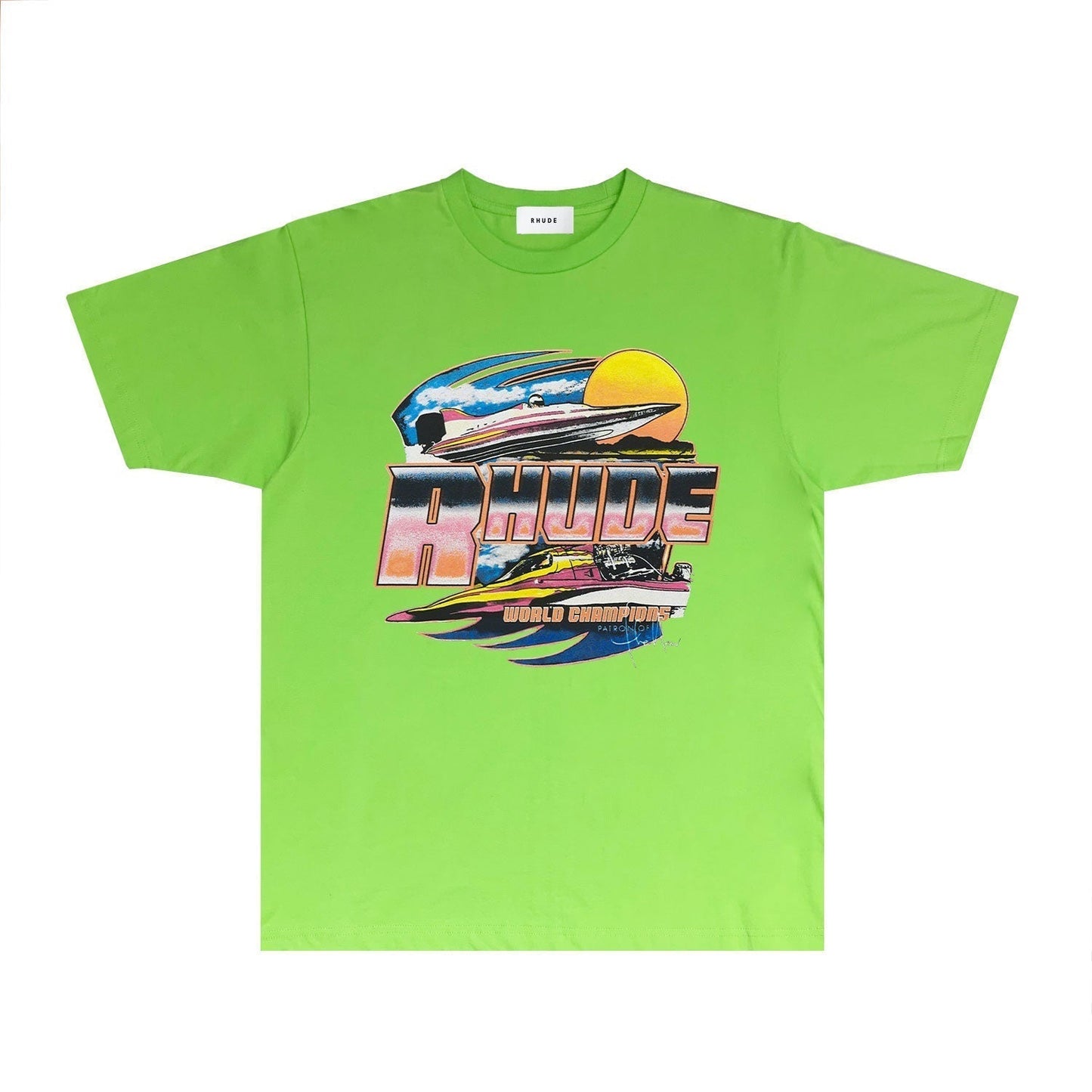 Rhude T-shirts Printed Trendy Pure Cotton