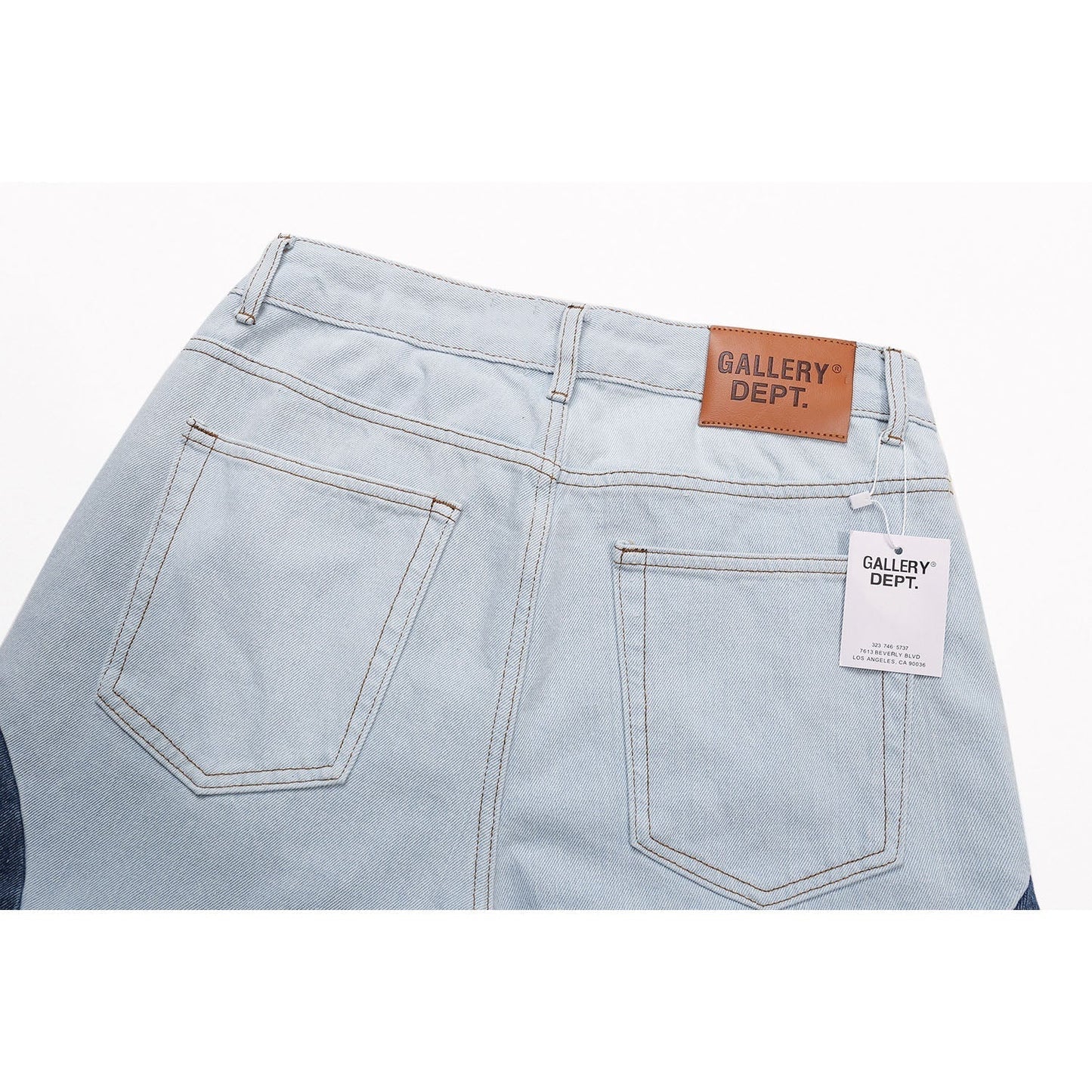 Gallery Dept Jeans Splicing Contrast Color Casual Denim Trousers