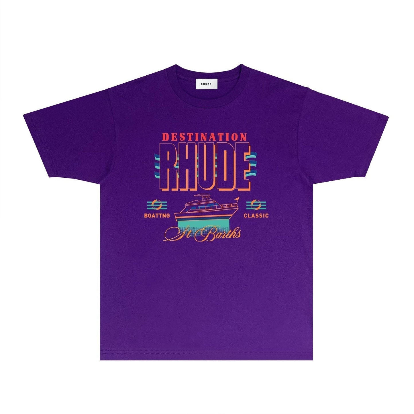 Rhude T-shirts Printed Trendy Pure Cotton