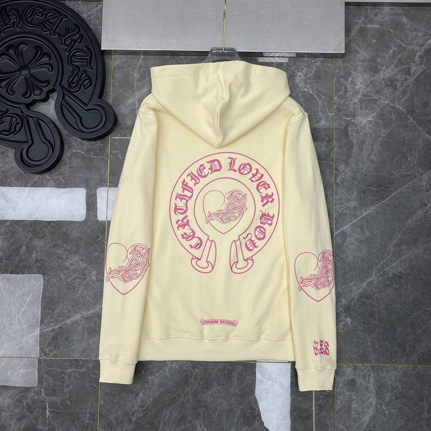 Chrome Heart Hoodie ChromeHearts Miami Cross Wash Make Old Hooded Loose Sweater
