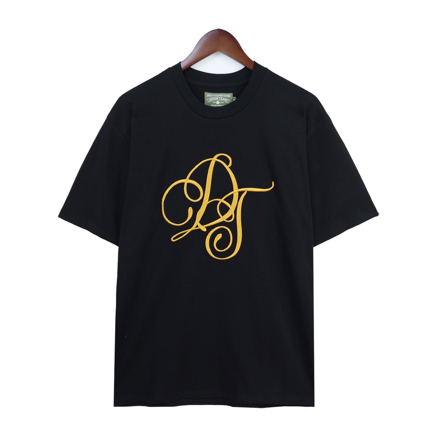Denim Tears T-shirts Kapok Logo Badge Embroidered Short Sleeve T-shirt