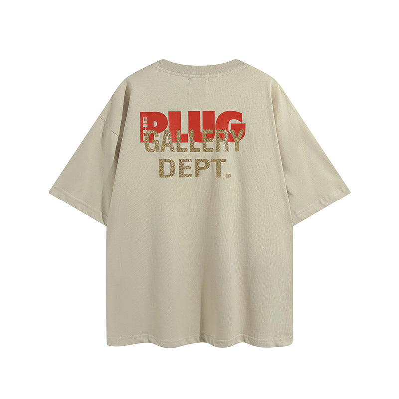 Gallery Dept T Shirts Trendy Gallery Dept Letter Printed Large Size Short Sleeve T-shirt for Men and Women
