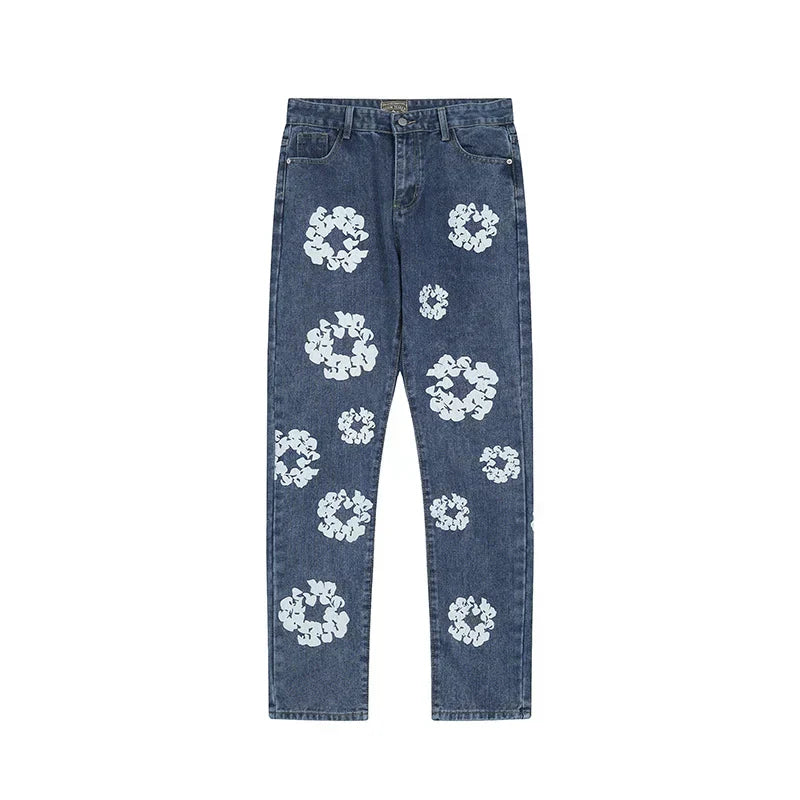 Denim Tears Outfit:Hoodie/Sweatpants (Separate Purchase Options) Casual Denim Jacket Coat Jeans Suit