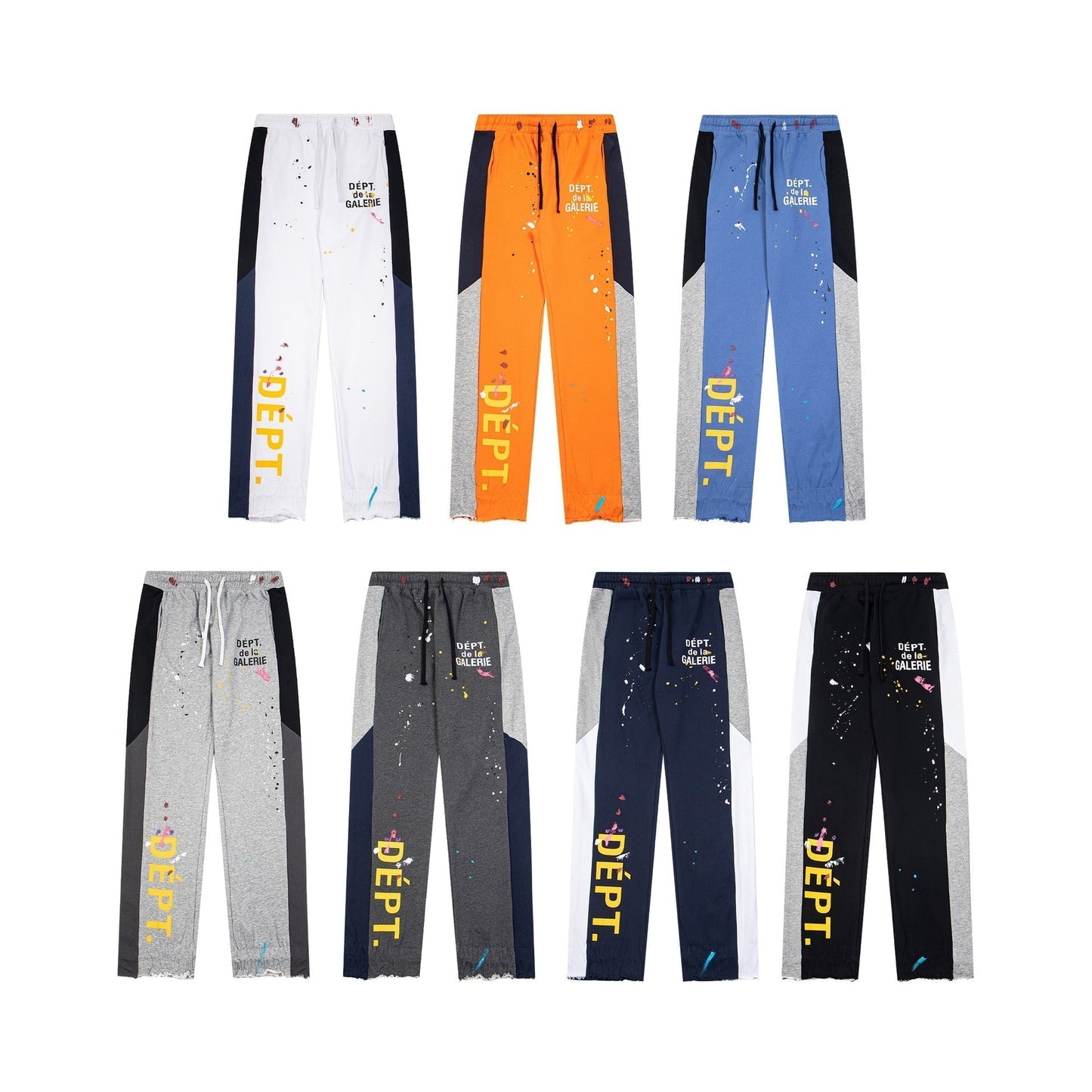 Gallery Dept Sweatpants Hand-painted ink-splashing contrasting casual trousers
