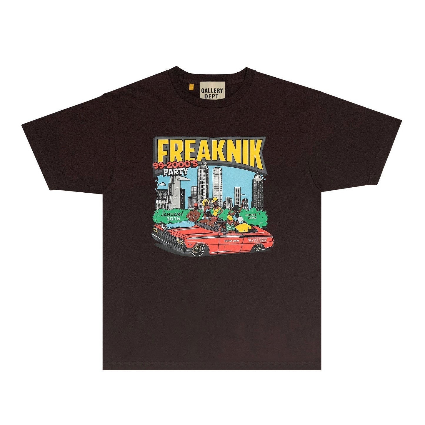 Gallery Dept T Shirt Retro Printed Loose Short-Sleeved Shirt
