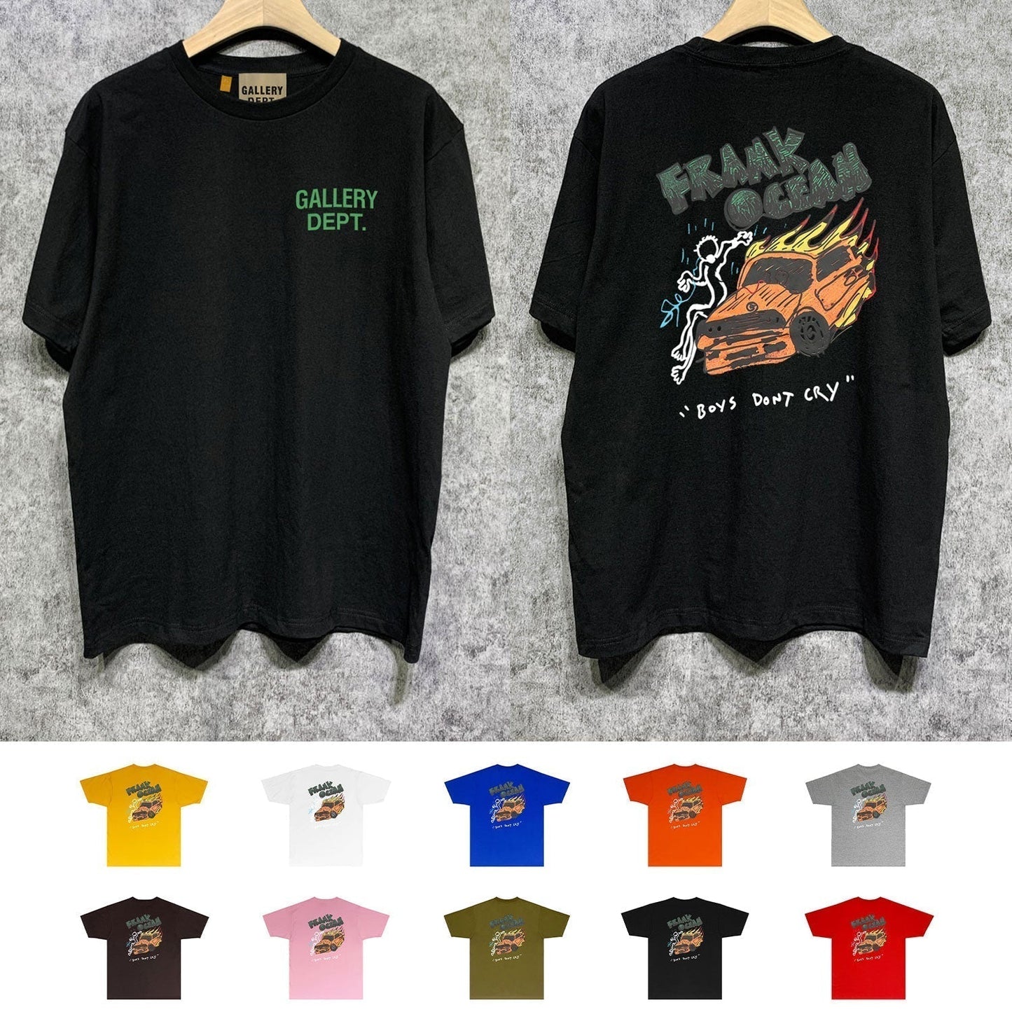 Gallery Dept T Shirt Retro Printed Loose Short-Sleeved Shirt