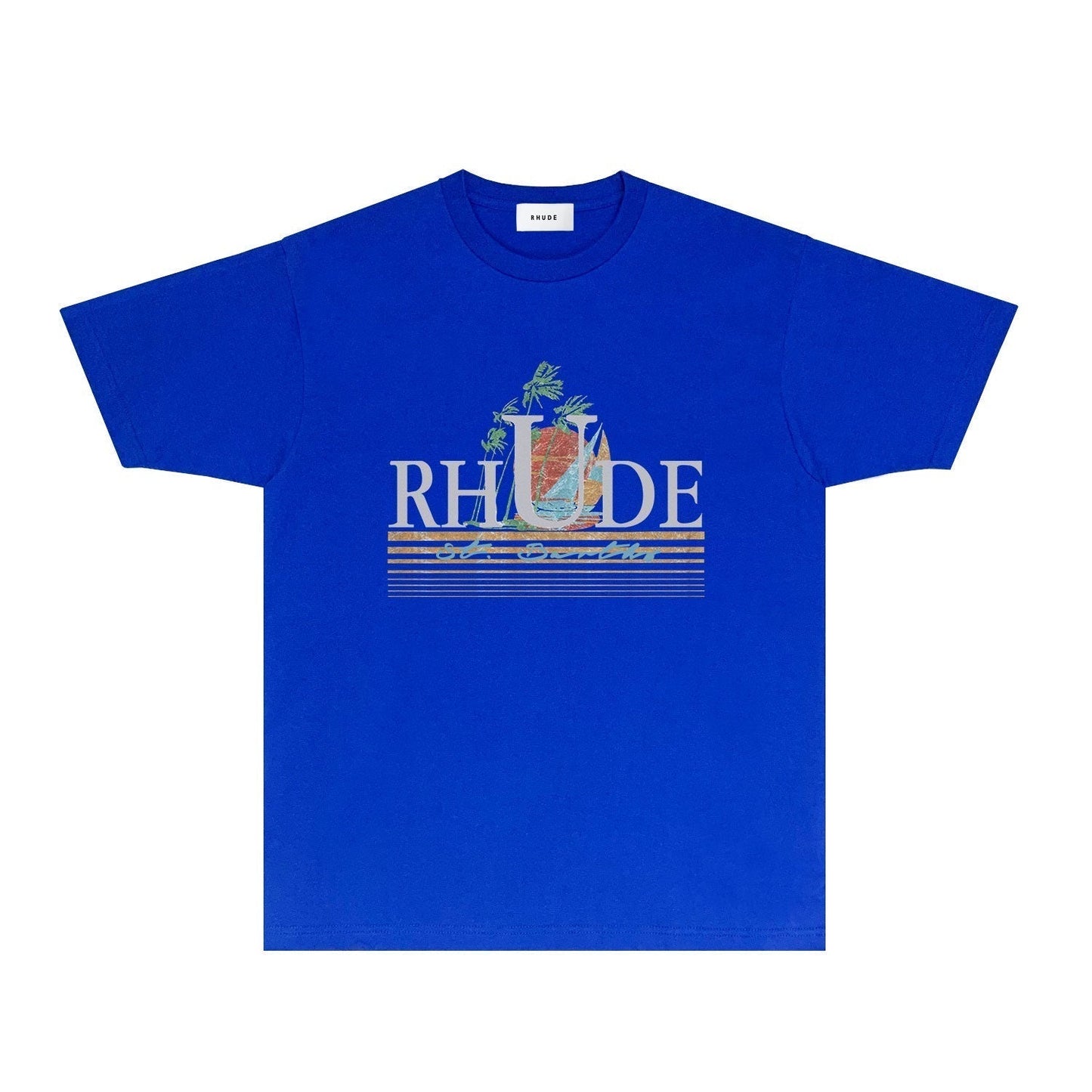 Rhude T-shirts Printed Trendy Pure Cotton
